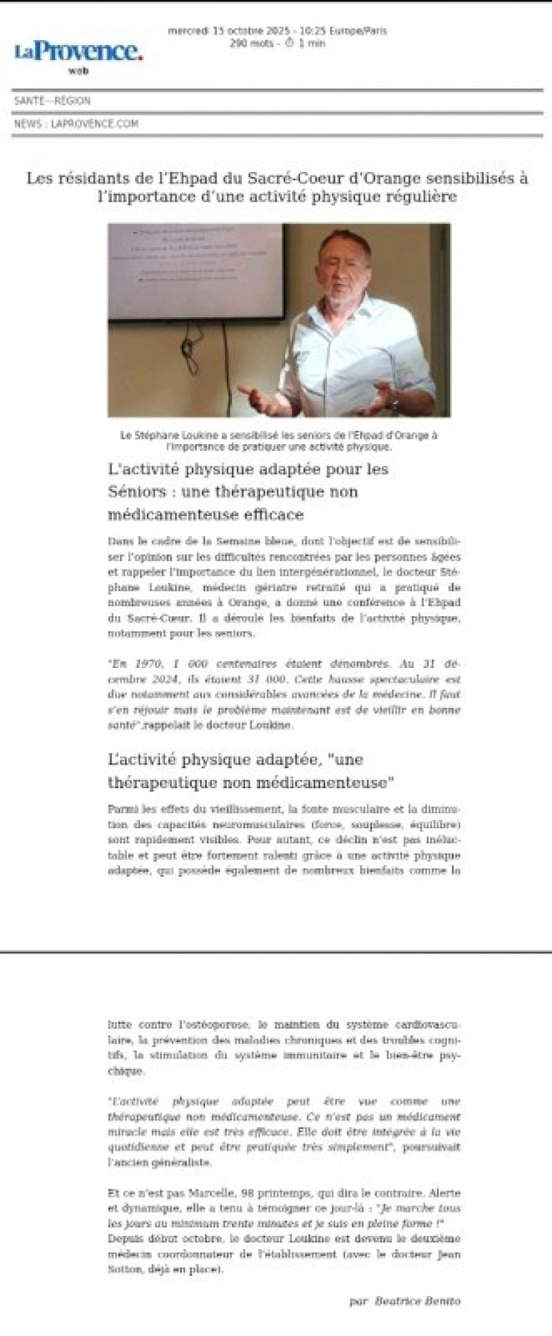 actualité EHPAD SEDNA