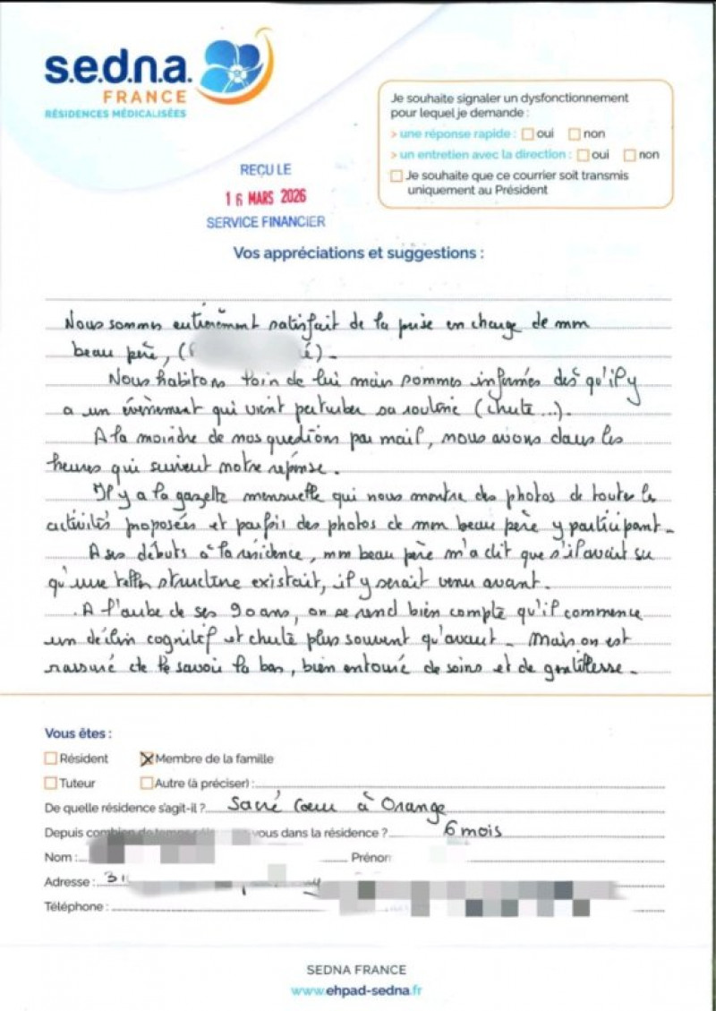 résidence médicalisée SEDNA France