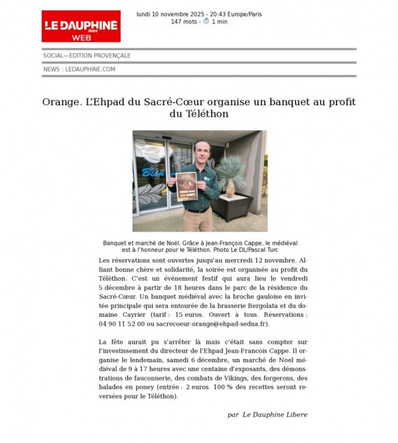 actualité EHPAD SEDNA