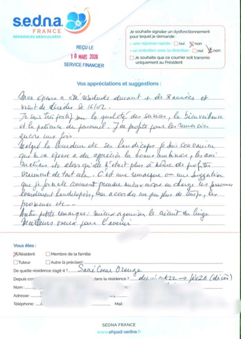 actualité EHPAD SEDNA