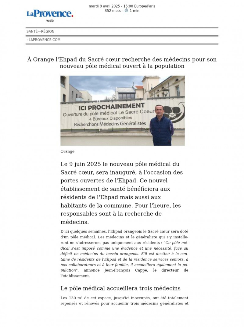 actualité EHPAD SEDNA