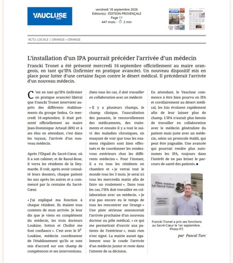 résidence médicalisée SEDNA France
